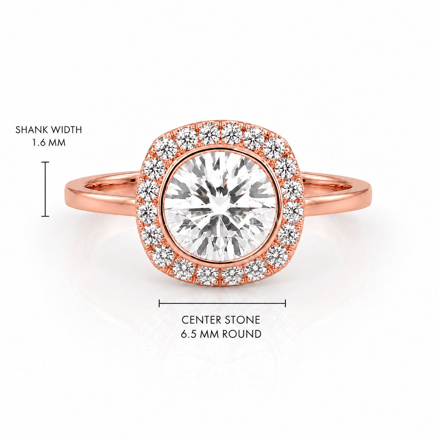 The Aria - Halo Engagement Ring — Lab-Grown Diamond, 1ct