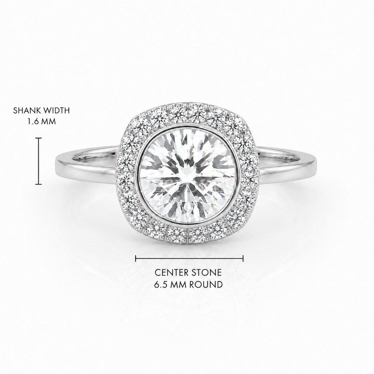 The Aria - Halo Engagement Ring — Lab-Grown Diamond, 1ct