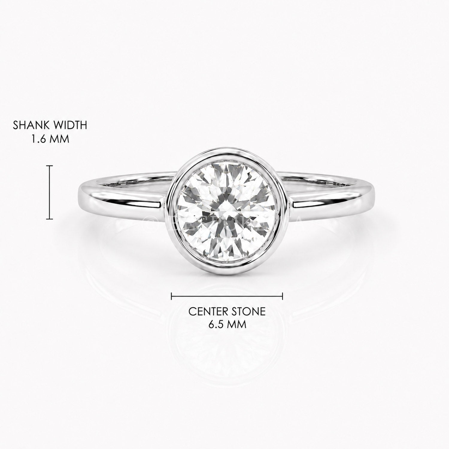 The Aurelia - Bezel Solitaire — Lab-Grown Diamond, 2ct