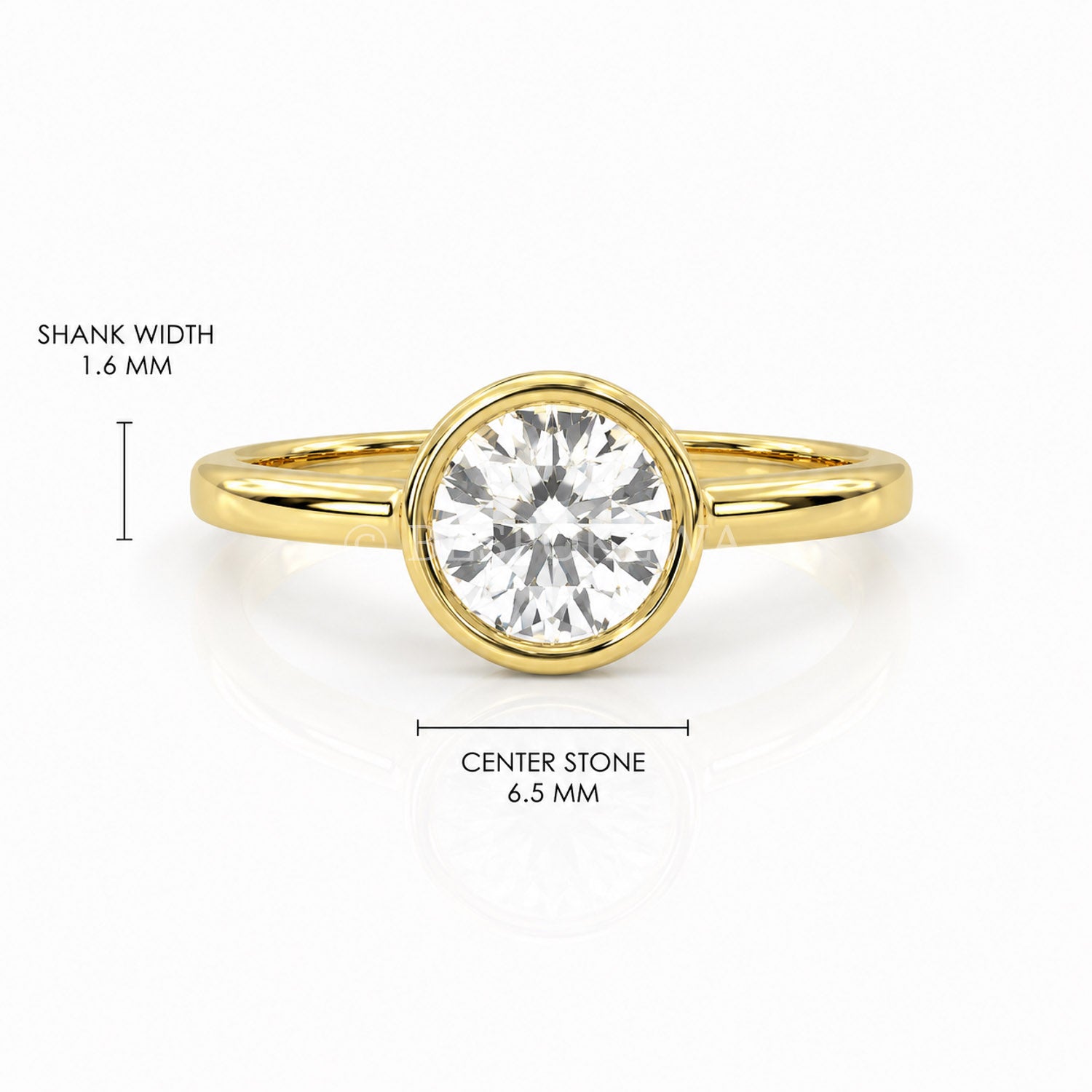 The Aurelia - Bezel Solitaire — Lab-Grown Diamond, 2ct