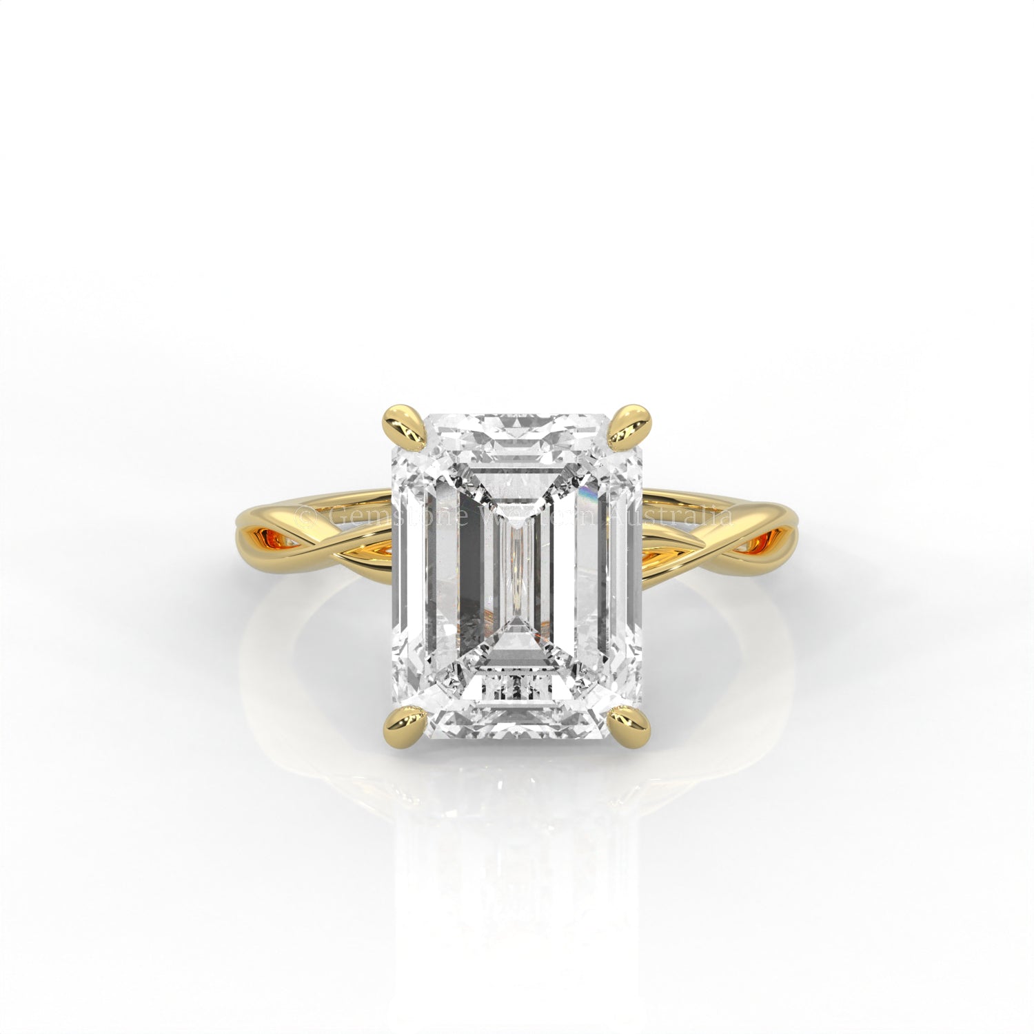 The Serene - Solitaire With Twisted band And Prong Setting