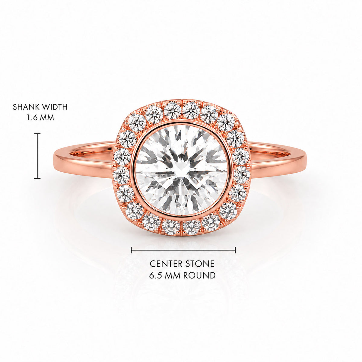 The Aria - Halo Engagement Ring — Lab-Grown Diamond, 1ct