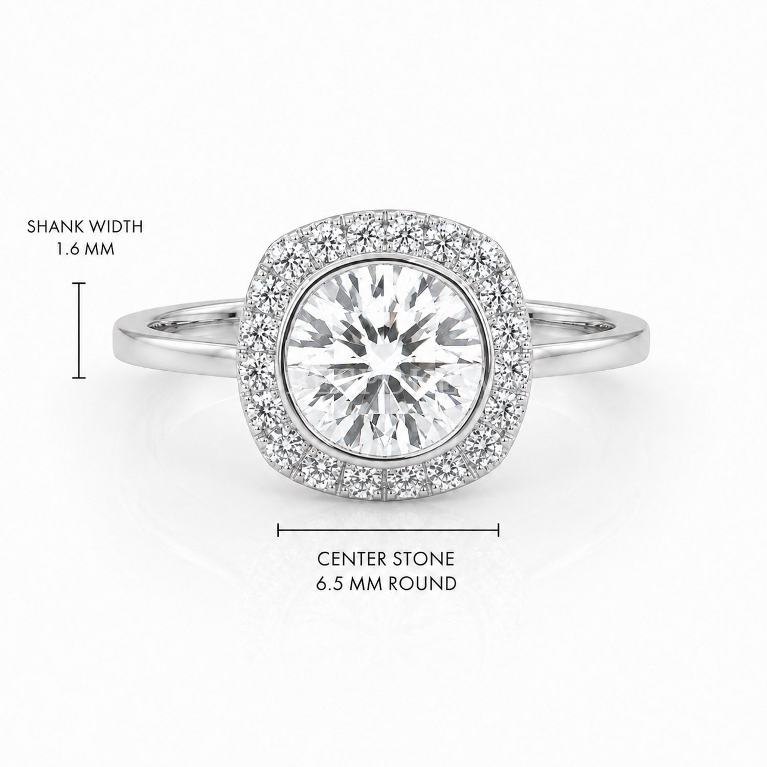 The Aria - Halo Engagement Ring — Lab-Grown Diamond, 1ct