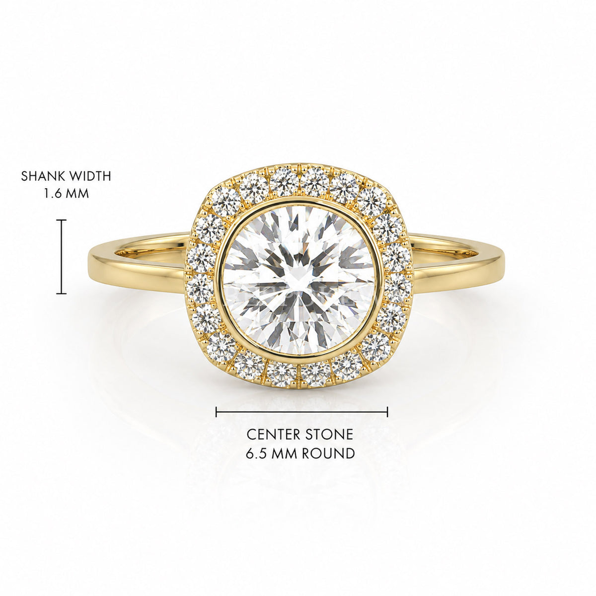 The Aria - Halo Engagement Ring — Lab-Grown Diamond, 1ct