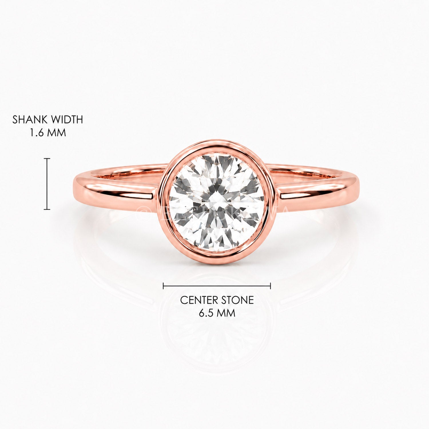 The Aurelia - Bezel Solitaire — Lab-Grown Diamond, 2ct