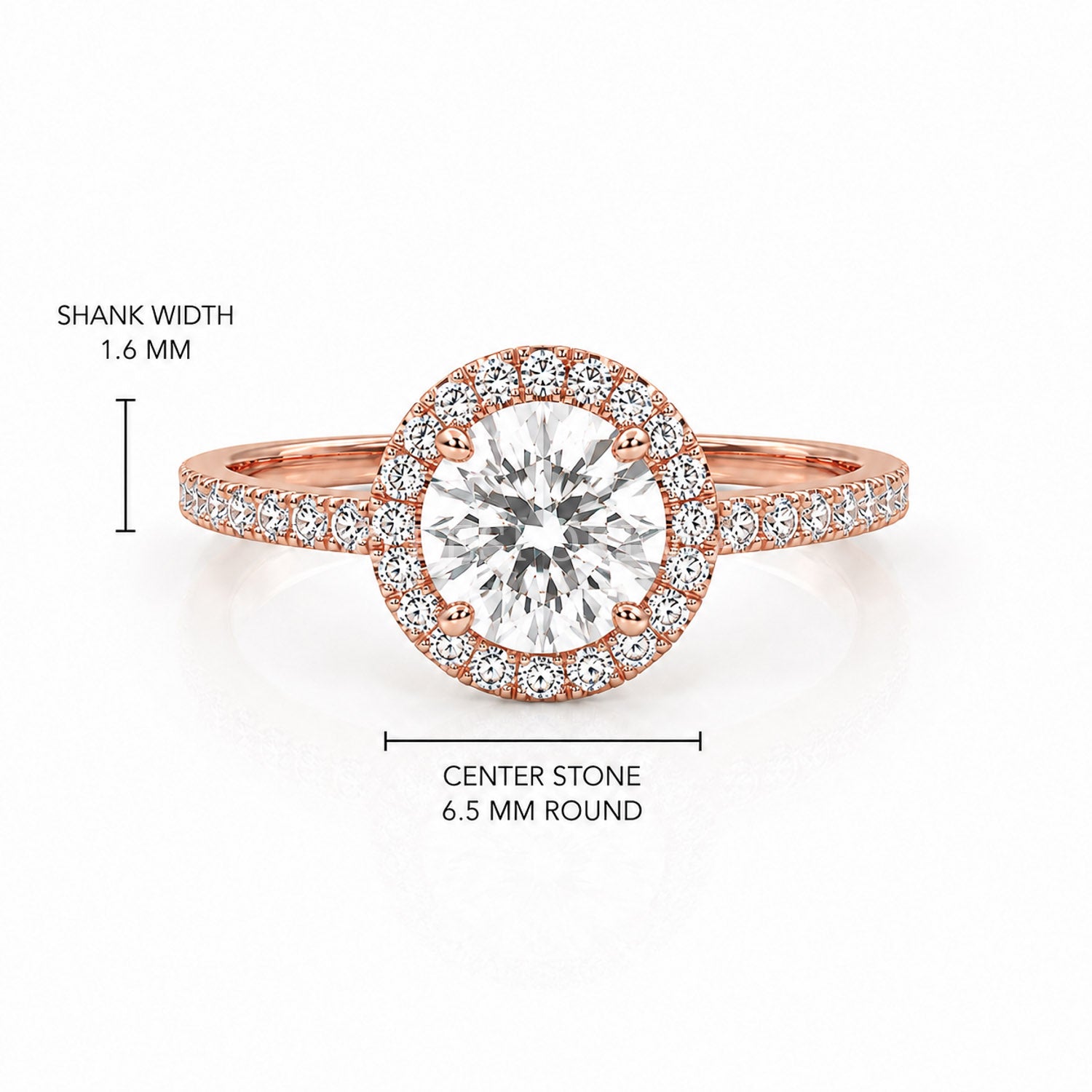 The Elin - Halo Engagement Ring — Lab-Grown Diamond, 1ct
