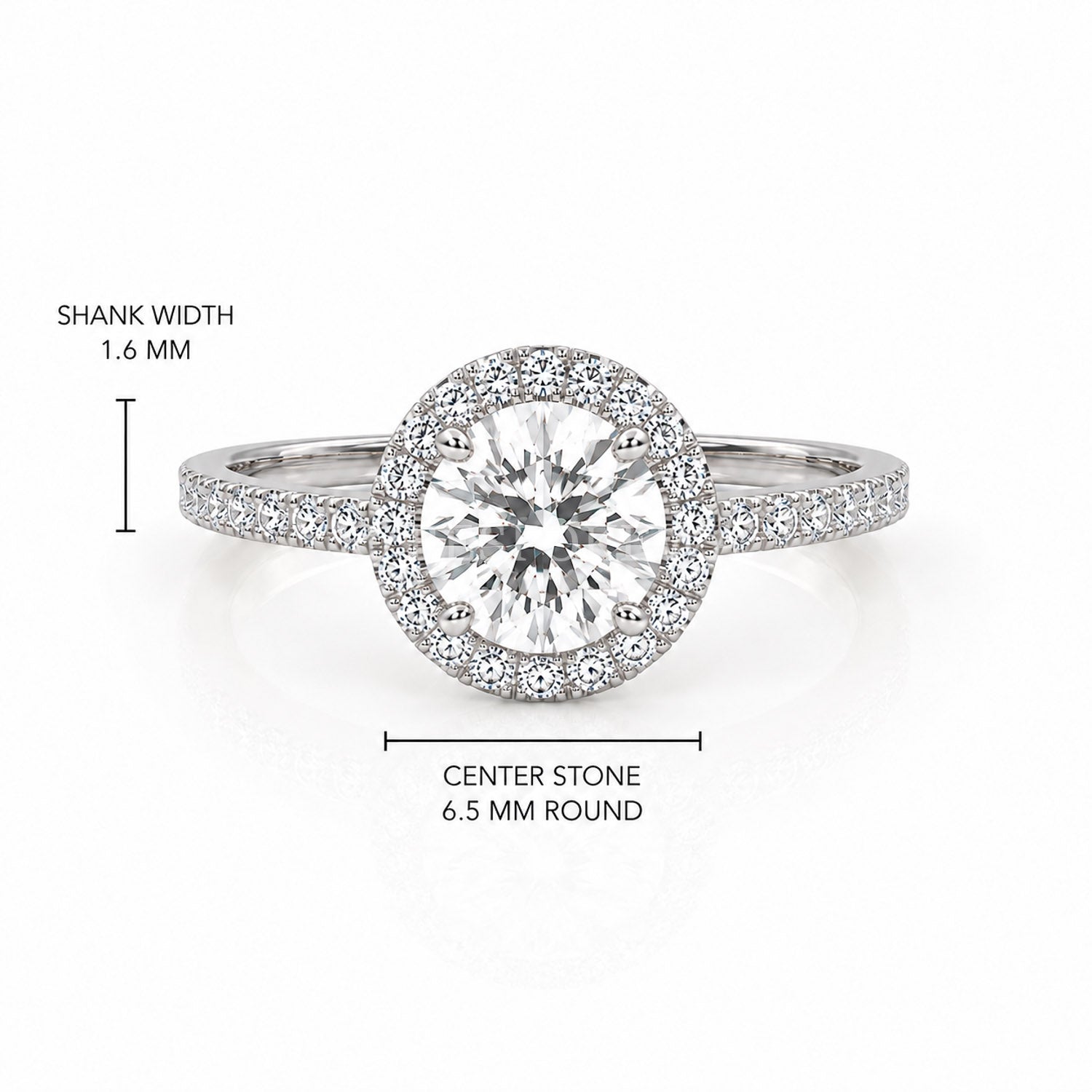 The Elin - Halo Engagement Ring — Lab-Grown Diamond, 2ct