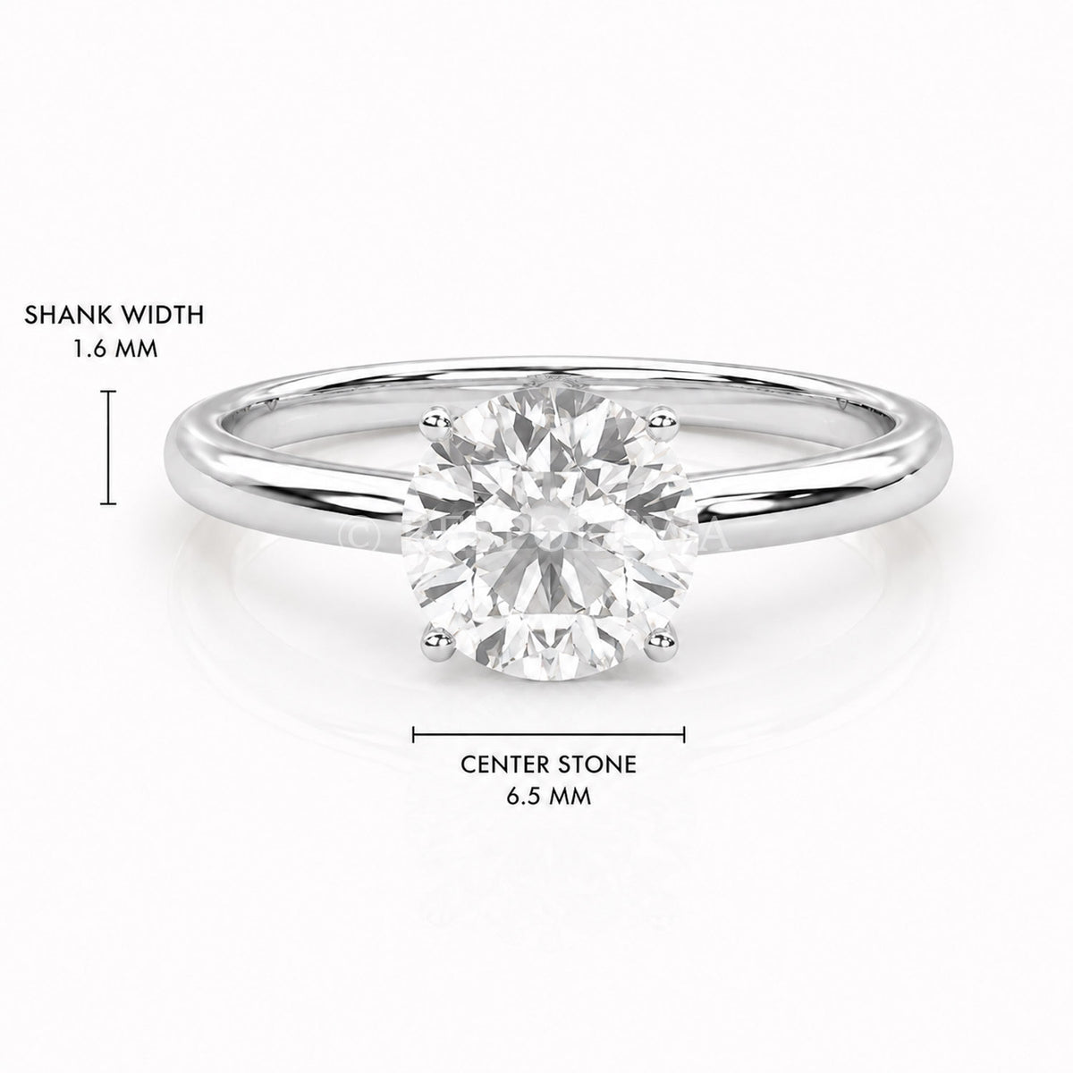 The Solara - Solitaire in Classic Prong Setting — Lab-Grown Diamond, 2ct