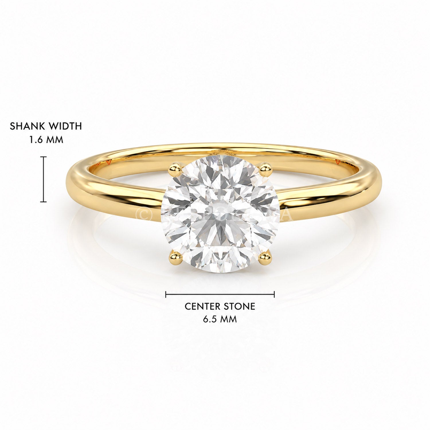 The Solara - Solitaire in Classic Prong Setting — Lab-Grown Diamond, 2ct